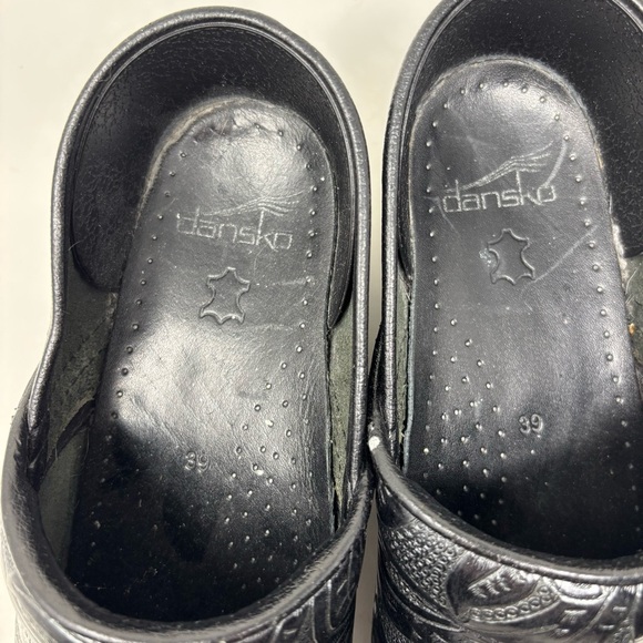 Dansko Stylish Black Embossed Clogs - Picture 5 of 5